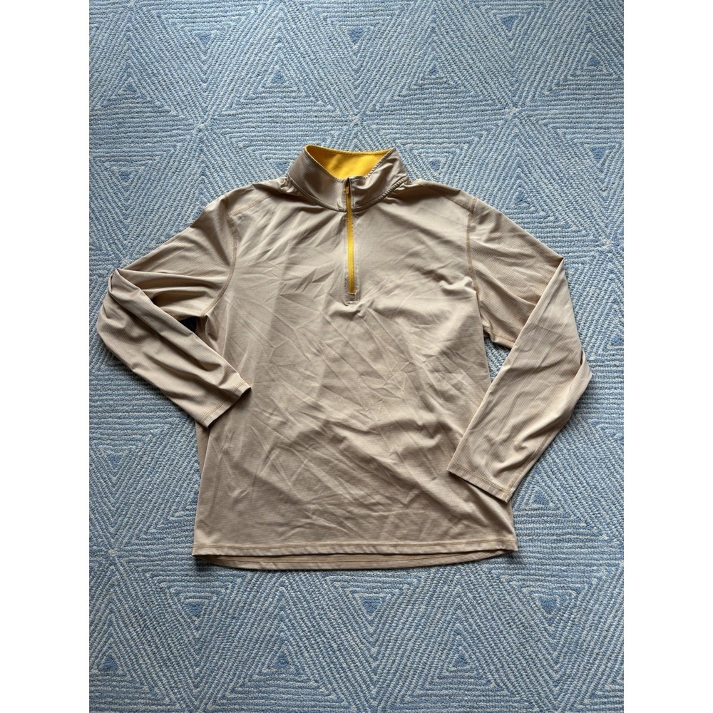 Maelreg Long Sleeve Quarter Zip -‎ Yellow/Brown - XL